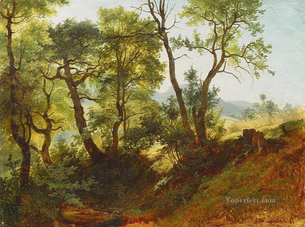 edge of the forest 1866 classical landscape Ivan Ivanovich Oil Paintings
